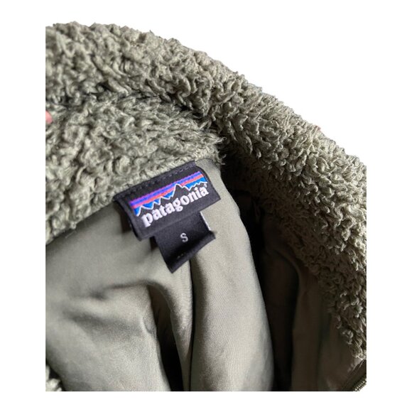 Patagonia small teddy full zip jacket green slightly matted - Picture 5 of 5